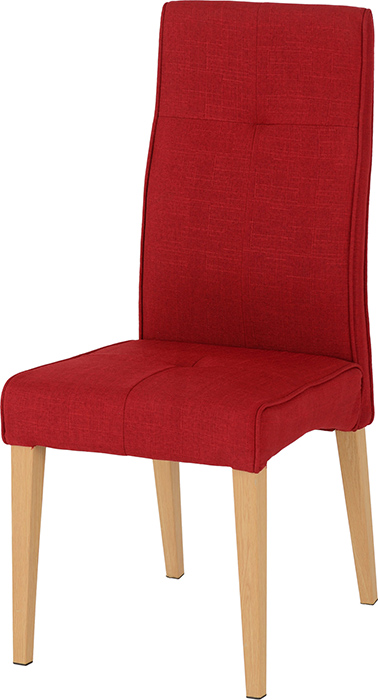 Lucas Chair In Red Fabric - Click Image to Close